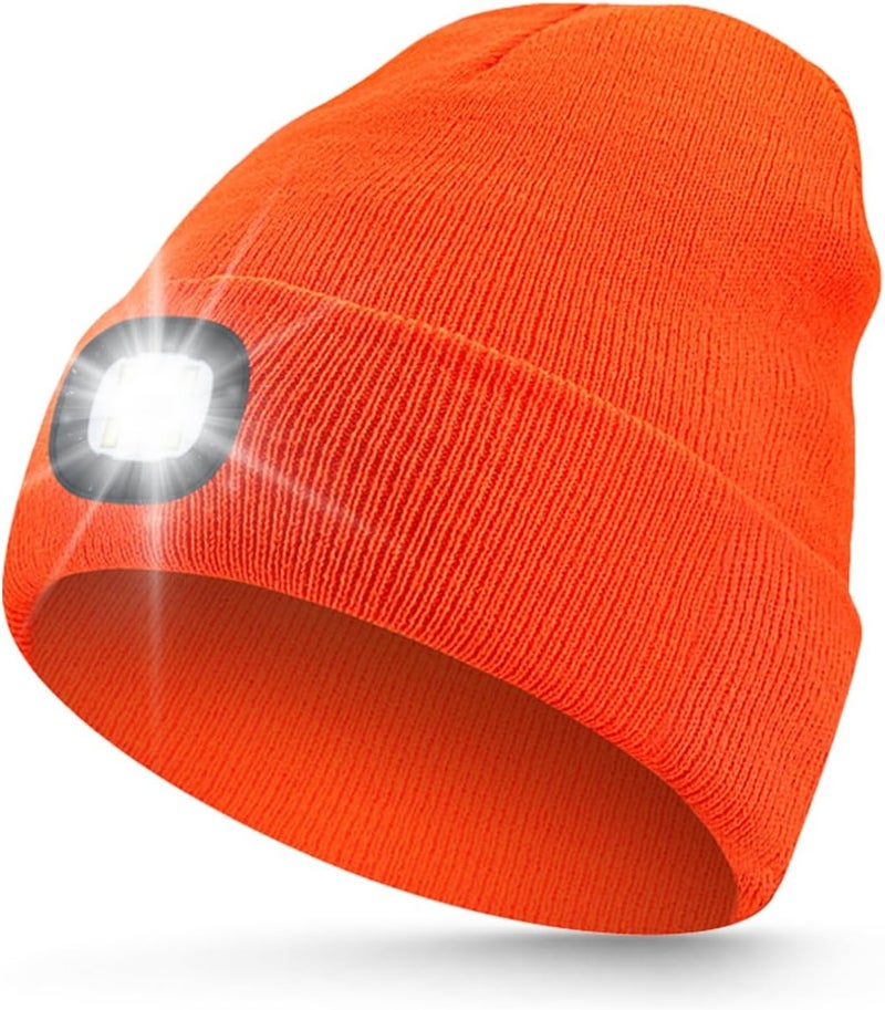 MOXTOYU Unisex Beanie with Light, USB Rechargeable LED Headlamp Hat, Christmas Stocking Stuffers Gifts - Image 1